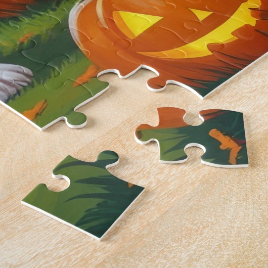 Beagle Dogs Pumpkin Halloween Grappig Legpuzzel (Zijkant)