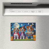 Beagle Dogs Pumpkin Halloween Grappig Magneet (Insitu (Vaatwasser))