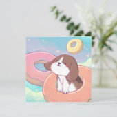 Beagle & Donuts Bedankkaart (Staand voorkant)