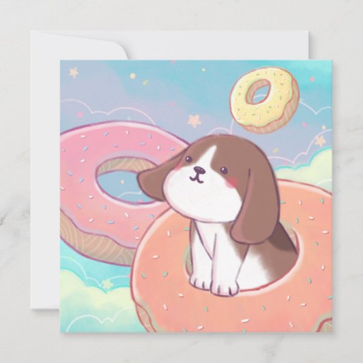 Beagle & Donuts Bedankkaart (Voorkant)