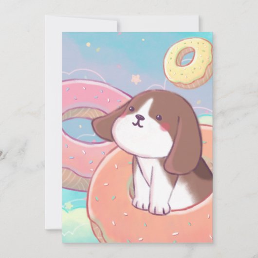 Beagle & Donuts Bedankkaart (Voorkant)