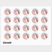 Beagle & Donuts Ronde Sticker (Vel)