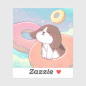 Beagle & Donuts Sticker (Vel)