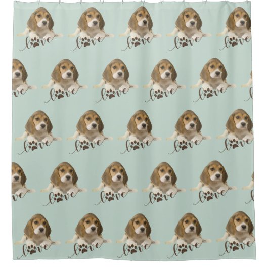 Beagle Douchegordijn (Voorkant)