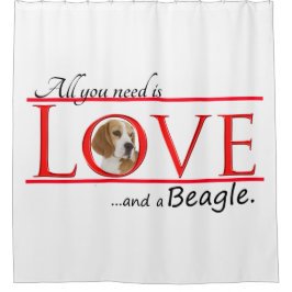 Beagle douchegordijn