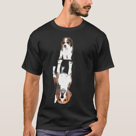 Beagle Dream Reflection Dog Moederdag T-shirt (Voorkant)