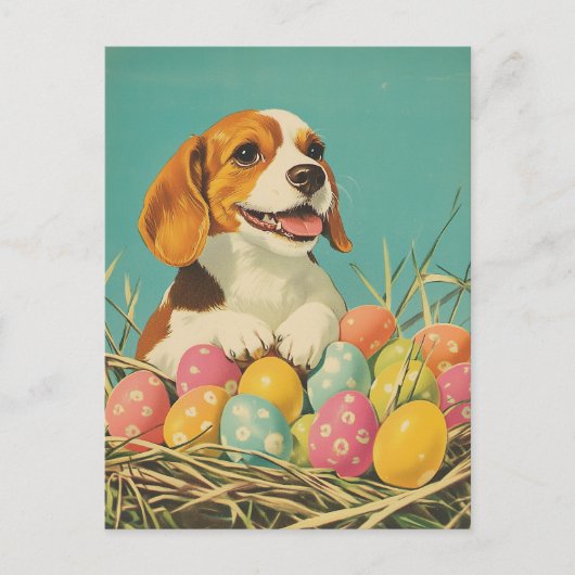 Beagle  Easter Briefkaart (Voorkant)