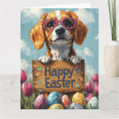 Beagle Easter Eggs Kaart (Voorkant)