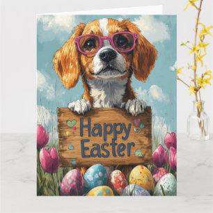 Beagle Easter Eggs Kaart