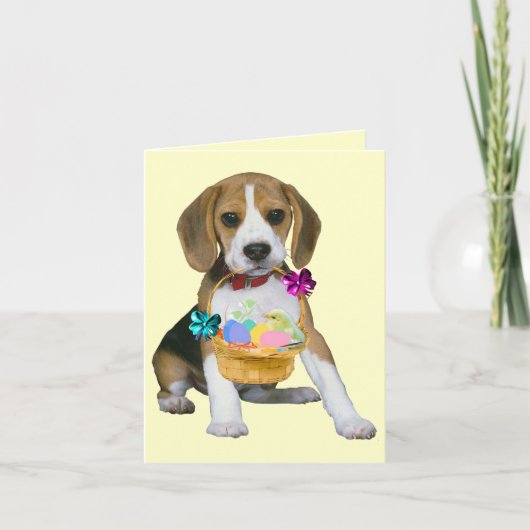 Beagle Easter - Gepersonaliseerd Feestdagen Kaart (Voorkant)