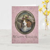 Beagle Easter Kaart (Gele Bloem)