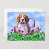 Beagle Easter Surprise Feestdagenkaart (Voorkant / Achterkant)