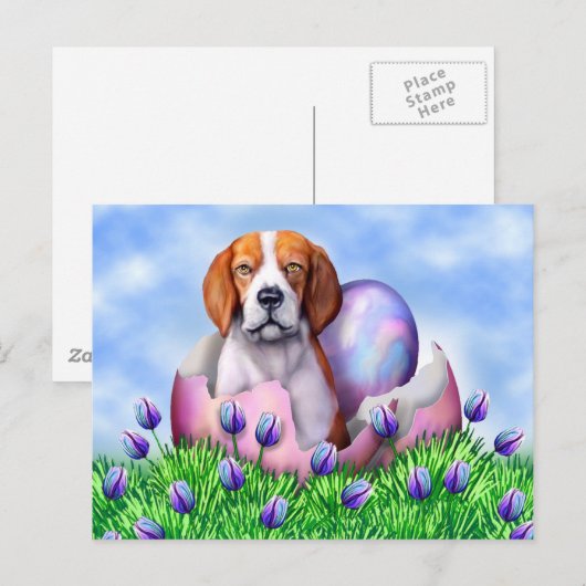 Beagle Easter Surprise Feestdagenkaart (Voorkant / Achterkant)