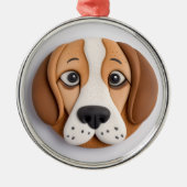 Beagle Een heerlijke cookie geïnspireerd Metalen Ornament (Voorkant)