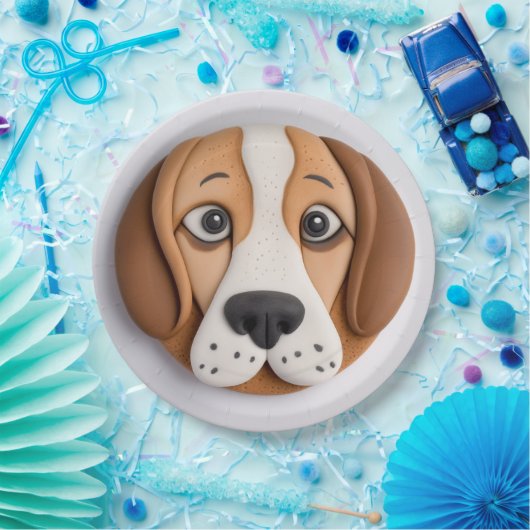 Beagle Een heerlijke cookie geïnspireerd Papieren Bordje (Feest)