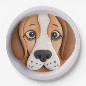 Beagle Een heerlijke cookie geïnspireerd Papieren Bordje (Voorkant)