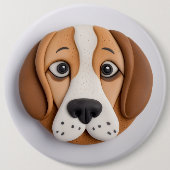 Beagle Een heerlijke cookie geïnspireerd Ronde Button 6,0 Cm (Voorkant)