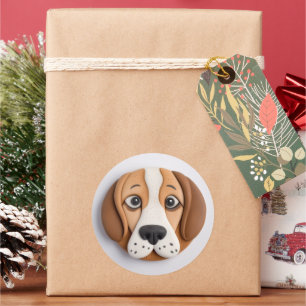Beagle Een heerlijke cookie geïnspireerd Ronde Sticker