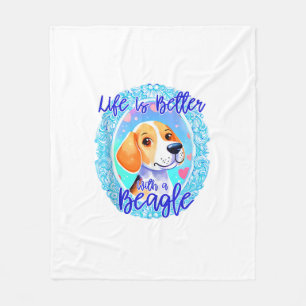 Beagle eigenaar hond puppy mama beagle hond schatt fleece deken