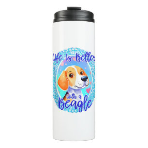 Beagle eigenaar hond puppy mama beagle hond schatt thermosbeker