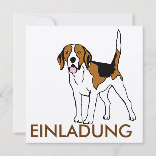 Beagle EINLADUNG Kaart (Voorkant)