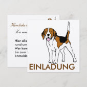 Beagle EINLADUNG Kaart (Voorkant / Achterkant)