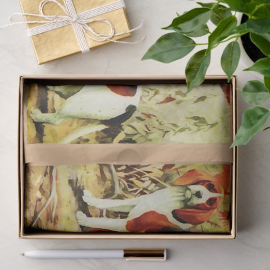 beagle en activa tissuepapier (Geschenk)