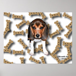 Beagle en Dog Biscuits Poster
