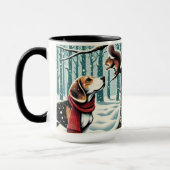 Beagle en eekhoorn Christmas Coffee Mok Cup (Links)