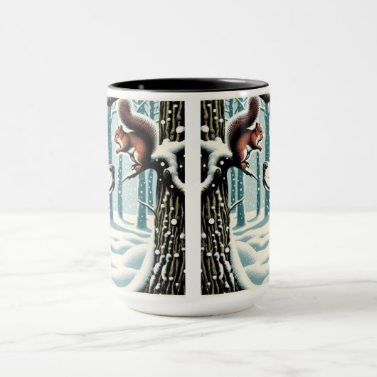 Beagle en eekhoorn Christmas Coffee Mok Cup (Midden)