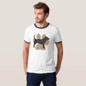 Beagle en Pawprint T-shirt (Voorkant volledig)