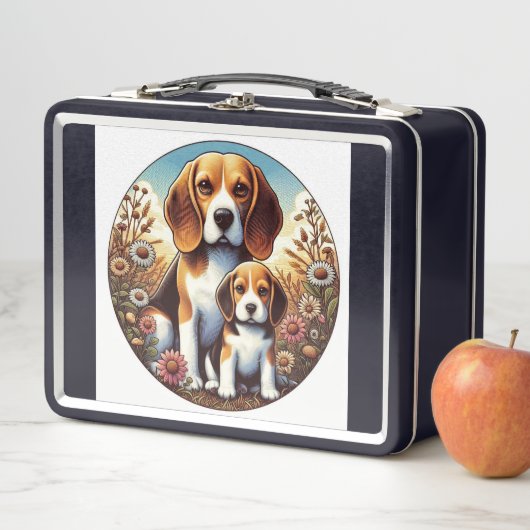 Beagle en puppy, (In situ)