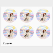 Beagle Engel Ronde Sticker (Vel)