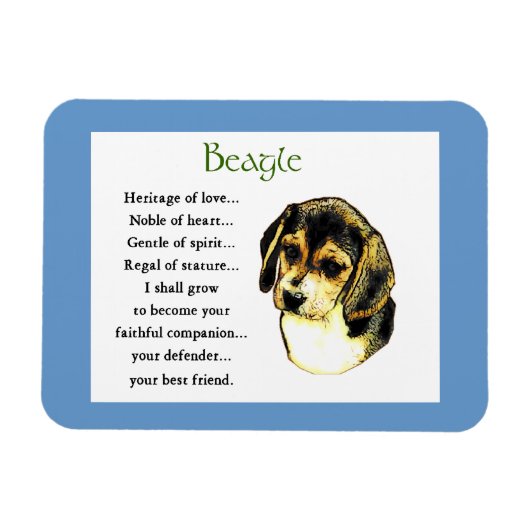 Beagle Erfgoed van Liefde Magneet (Horizontaal)