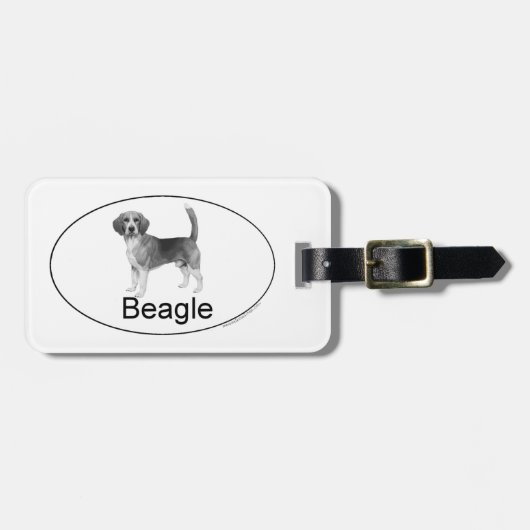 Beagle Euro-type Bagagelabel (Voorkant horizontaal)