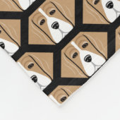Beagle Face Honeycomb Patroon Fleece Deken (Hoek)