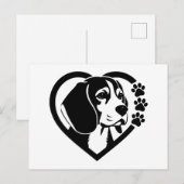 Beagle Feestdagenkaart (Voorkant / Achterkant)
