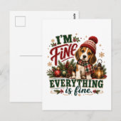 Beagle Fijn Alles Is Fijn Briefkaart (Voorkant / Achterkant)