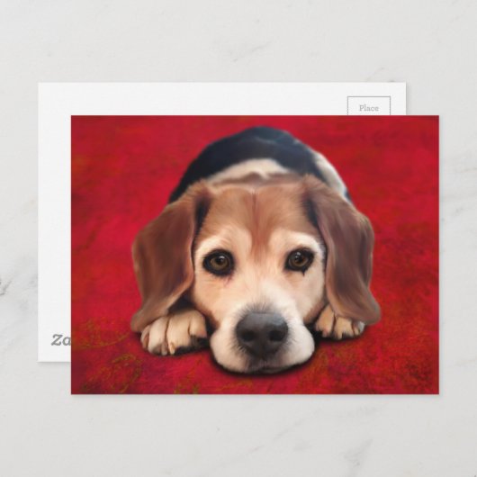 Beagle Fine Art Dog Art Painting Briefkaart (Voorkant / Achterkant)