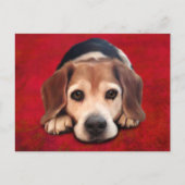 Beagle Fine Art Dog Art Painting Briefkaart (Voorkant)