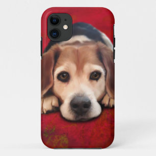 Beagle Fine Art Dog Art Painting iPhone 11 Hoesje
