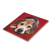 Beagle Fine Art Dog Art Painting Tegeltje (Zijkant)