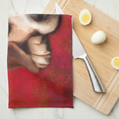 Beagle Fine Art Dog Art Painting Theedoek (Quarter Fold)