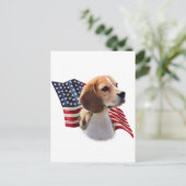 Beagle Flag Briefkaart (Staand voorkant)