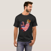 Beagle Flag Sunflower Dog T-shirt (Voorkant volledig)