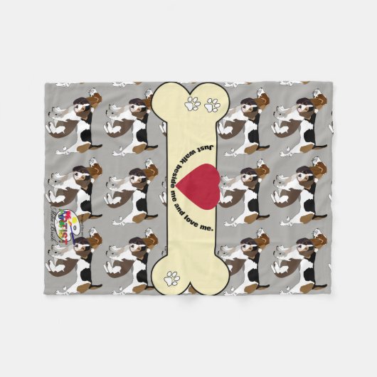 Beagle Fleece Blanket Deken (Voorkant (Horizontaal))