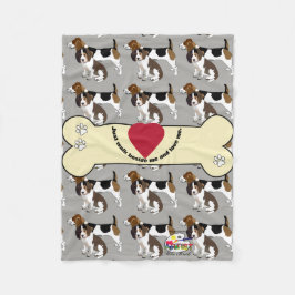 Beagle Fleece Blanket Deken