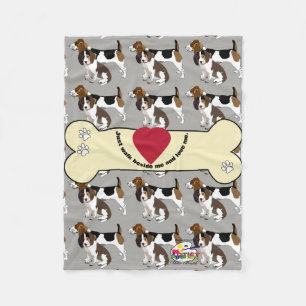 Beagle Fleece Blanket Deken