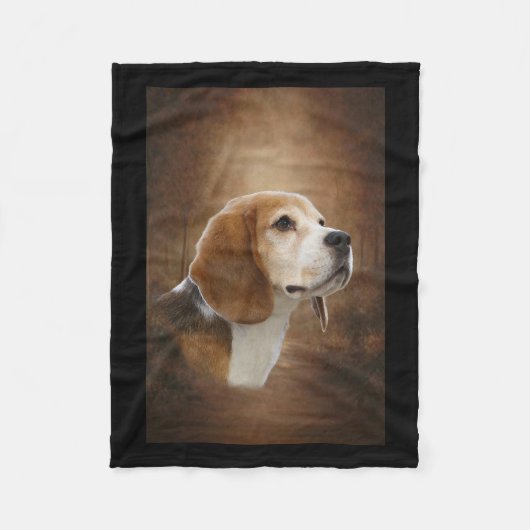 Beagle Fleece Deken (Voorkant)