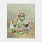 Beagle Fleece Deken (Voorkant)